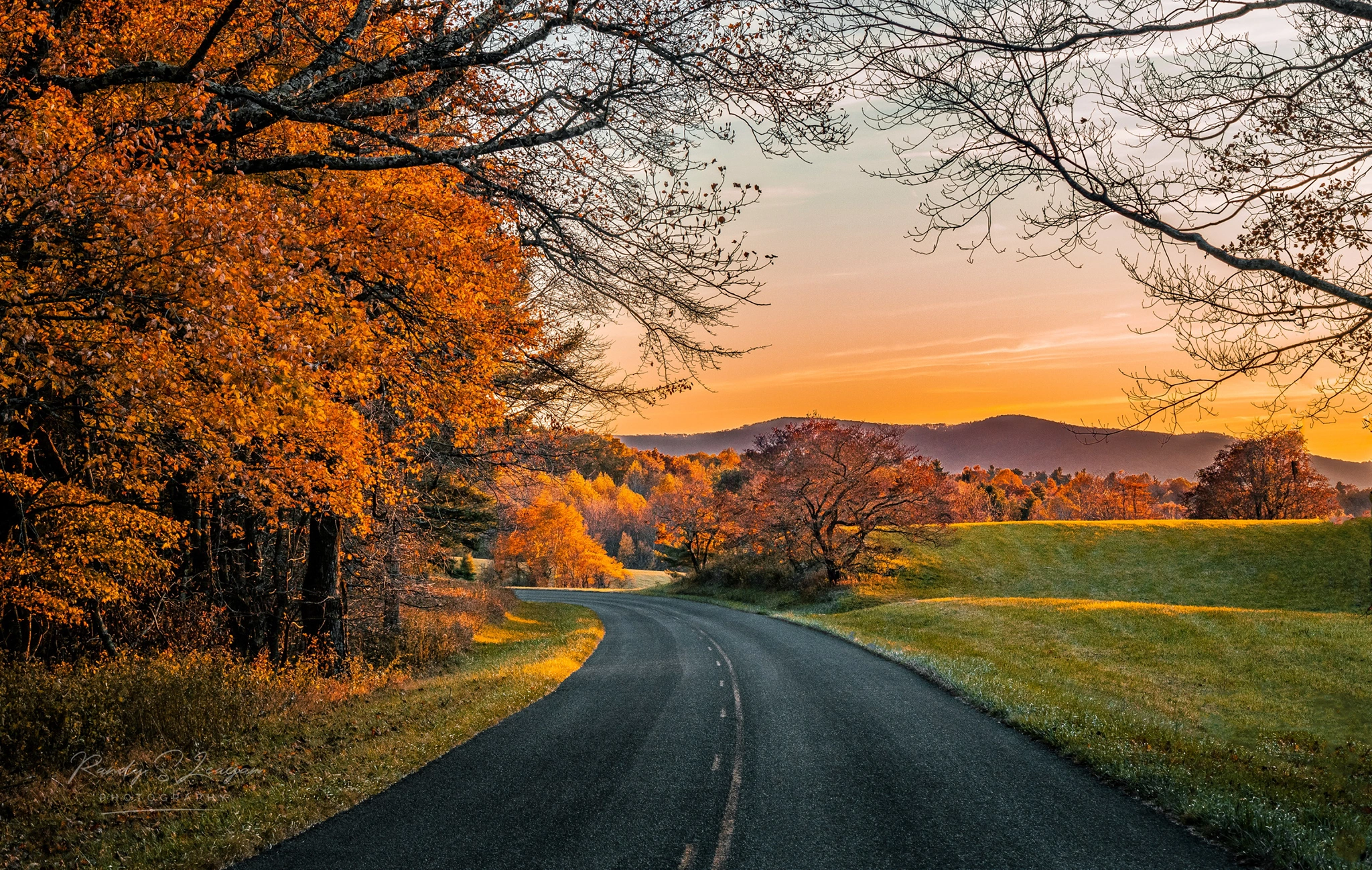 blue ridge parkway sunset